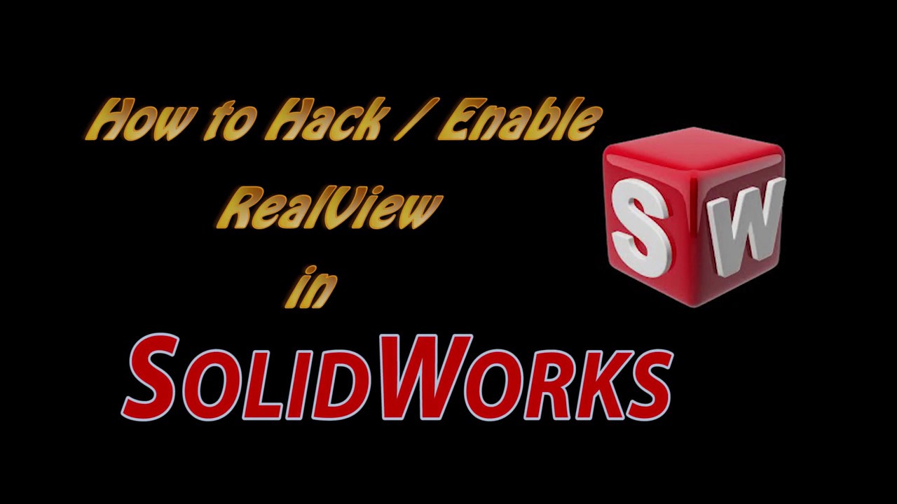 enable realview graphics solidworks